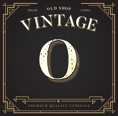 Alphabet Vector Font. Letter with Classy Stylish Backgroundのイラスト素材