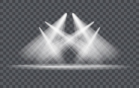 Vector Light Effect Spotlight with Transparent Backgroundのイラスト素材