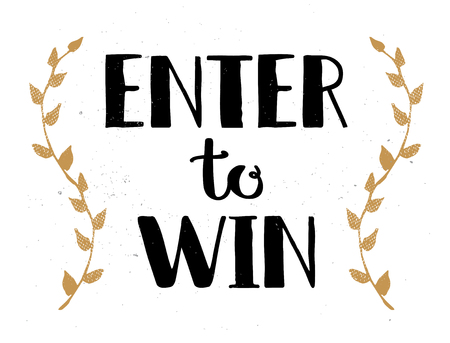 Enter to Win Vector Sign, Win Prize, Win in Lotteryのイラスト素材