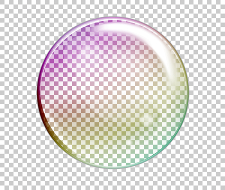 Vector Rainbow Water Bubbles. Transparent Isolated Realistic Design Elements. Can be used with any Background.のイラスト素材