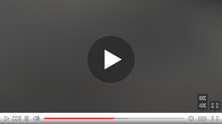 Video Player Window with Menu and Buttons Panel Vectorのイラスト素材
