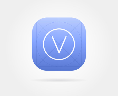 App Icon Template with Guidelines. Vector Fresh Colourのイラスト素材