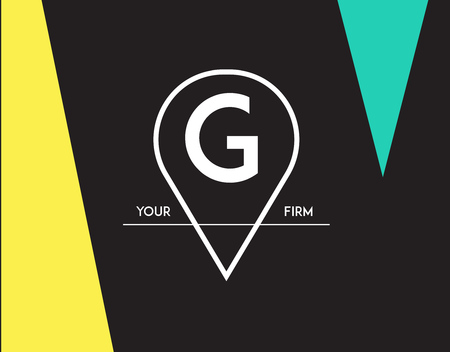 Minimal Geometric Lined Template for Hipster Identity in Vectorのイラスト素材