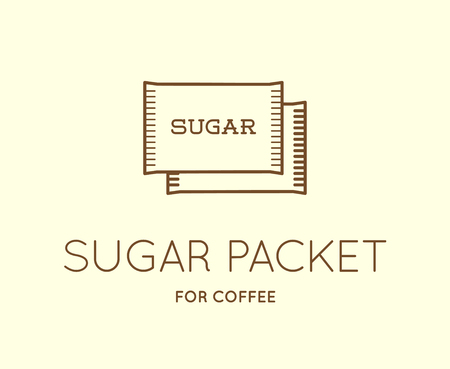 Vector Coffee Accessories Icon with Letter Signのイラスト素材