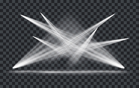 Vector Light Effect Spotlight with Transparent Backgroundのイラスト素材