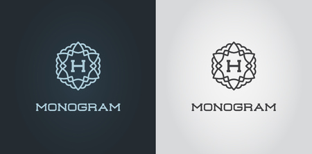 Set of Compact Monogram Design Template with Letter Vector Illustration Premium Elegant Qualityのイラスト素材