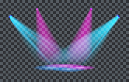 Vector Light Effect Spotlight with Transparent Backgroundのイラスト素材