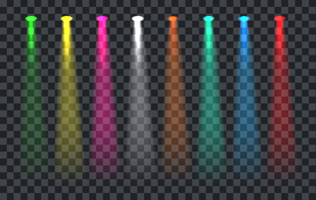 Vector Light Effect Spotlight with Transparent Backgroundのイラスト素材