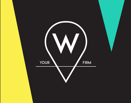 Minimal Geometric Lined Template for Hipster Identity in Vectorのイラスト素材