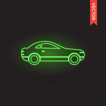 Vector Neon Car Iconのイラスト素材