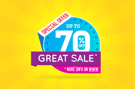 Sale Sign Banner Poster ready for Web and Print. Vector. Super, Mega, Huge Sale with Special Offerのイラスト素材