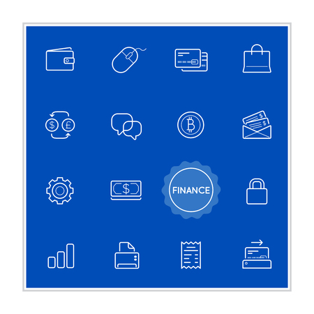 Set of Finance Money Vector Illustration Elements can be used as Logo or Icon in premium qualityのイラスト素材