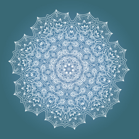 Ethnic Fractal Meditation Mandala Vectorのイラスト素材