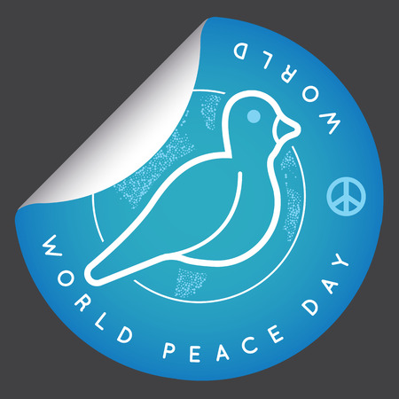 International Peace Day with Dove. Vector.のイラスト素材