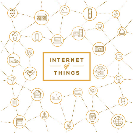 IOT Internet of Things Smart Home Vector Quality Design with Iconsのイラスト素材