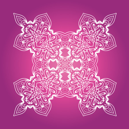Ethnic Fractal Meditation Mandala Vectorのイラスト素材