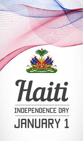 National Day Vertical Banner of the Country in Blending Lines Style Vector with Dateのイラスト素材