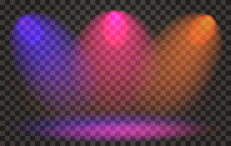 Vector Light Effect Spotlight with Transparent Backgroundのイラスト素材