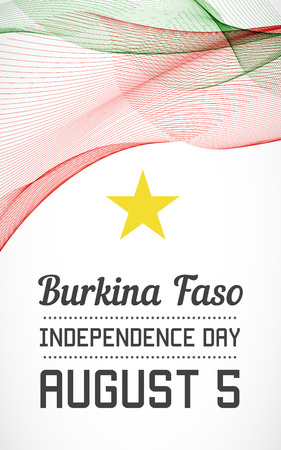 National Day Vertical Banner of the Country in Blending Lines Style Vector with Dateのイラスト素材