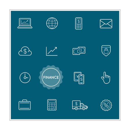 Set of Finance Money Vector Illustration Elements can be used as Logo or Icon in premium qualityのイラスト素材
