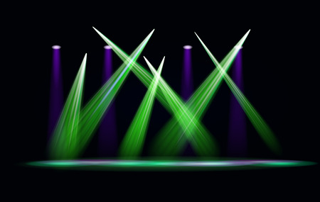 Vector Light Effect Spotlight with Transparent Backgroundのイラスト素材