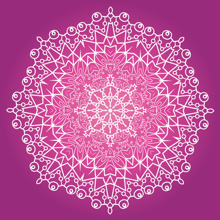 Ethnic Fractal Meditation Mandala Vectorのイラスト素材