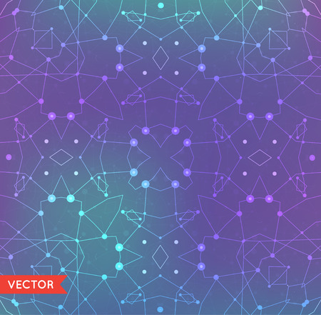 Abstract Background with Particles Structure of Molecule Genetic and Chemical Compounds. Space and Constellations. Science and Connection Concept. Social Network.のイラスト素材