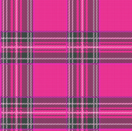 Seamless Tartan Plaid Vector Pattern Background with Fabric Textureのイラスト素材
