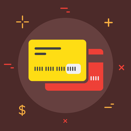 Vector Business or Finance Category Flat Minimal Style Colorful Iconのイラスト素材