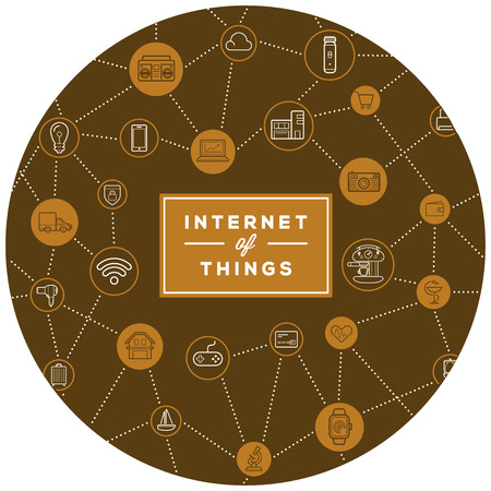 IOT Internet of Things Smart Home Vector Quality Design with Iconsのイラスト素材
