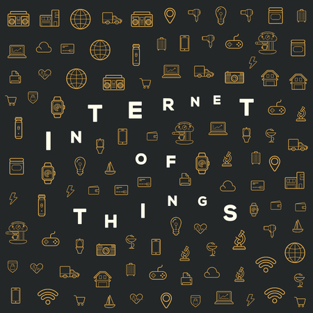 IOT Internet of Things Smart Home Vector Quality Design with Iconsのイラスト素材