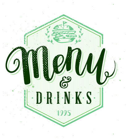 Restaurant Menu Template Hand Drawn Calligraphy Pen Brush Vectorのイラスト素材