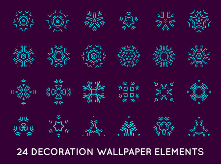 Set of minimal decoration background vintage shapes collectionのイラスト素材