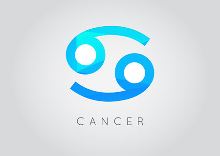 Cancer Constellation. Detailed Stylish Zodiac Icon. Modern Style Drawing. Vector Illustration.