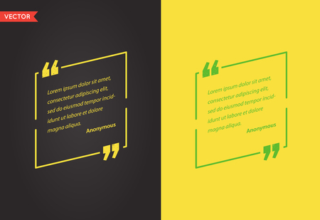 Quote Template Bubble. Template Vector Quote Set. Trendy Colors.のイラスト素材