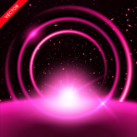Vector Abstract Background with Luminous Swirling Backdrop. Energy Flow.のイラスト素材
