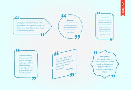 Typographic Quote Template. Template Vector Set. Trendy Colours.のイラスト素材