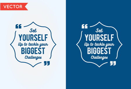 Typographic Quote Template Bubble. Template Vector Quote Set. Trendy Colors.のイラスト素材