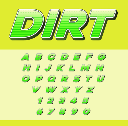 Vector Speed Racing Sport Italic Font with Letters and Numbersのイラスト素材