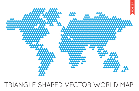 Vector Flat World Map Infographic. Map of the World.のイラスト素材