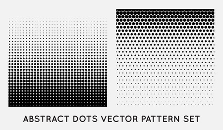 Set of Halftone Element, Monochrome Abstract Graphic. Ready for DTP, Prepress or Generic Concepts.のイラスト素材