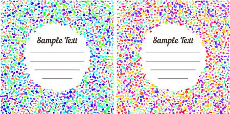 Set of Colorful Explosion of Confetti. Vector illustration. Flat design element.のイラスト素材