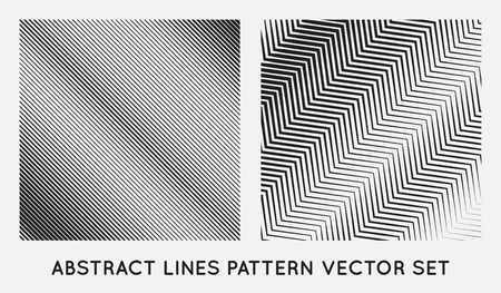 Set of Diagonal Oblique Edgy Lines Pattern in Vectorのイラスト素材