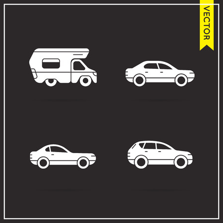 Set of Vector Car Iconsのイラスト素材