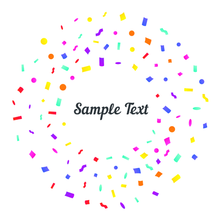 Colorful Explosion of Confetti. Vector illustration. Flat design element.のイラスト素材
