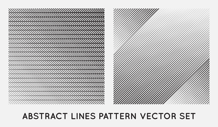 Set of Diagonal Oblique Edgy Lines Pattern in Vectorのイラスト素材