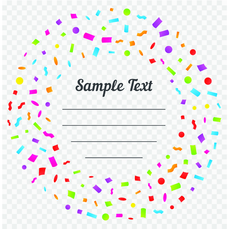 Colorful Explosion of Confetti. Vector illustration. Flat design element.のイラスト素材