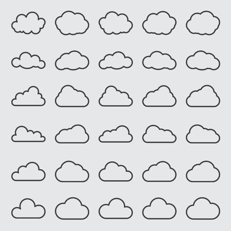 Cloud Icon Set. Vectorのイラスト素材