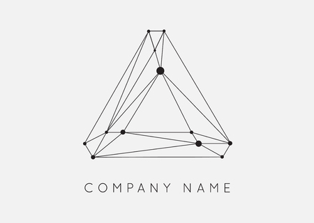 Geometric Shapes Unusual and Abstract  Vector Logo. Polygonal Colorful Logotypes.のイラスト素材
