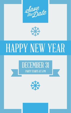 Vector Happy New Year or Merry Christmas theme Save the Date Invitation to the Partyのイラスト素材
